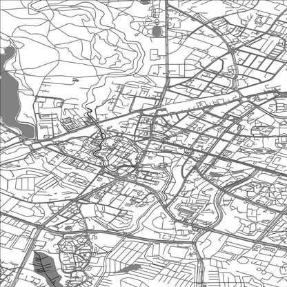 ROAD MAP OF OLSZTYN, POLAND BY MAPBAKES