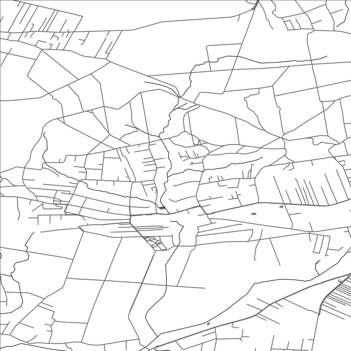ROAD MAP OF ORZESZE, POLAND BY MAPBAKES