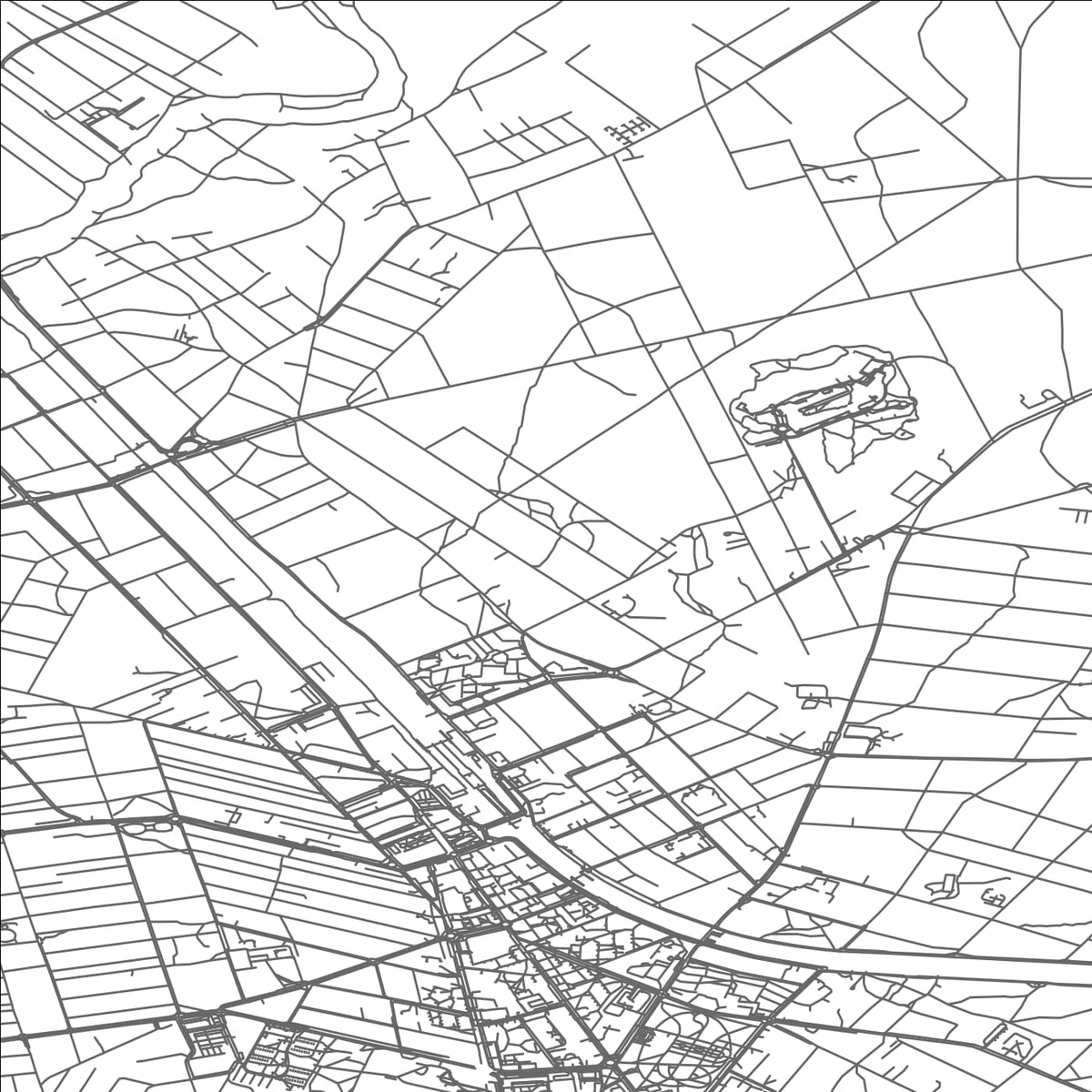 ROAD MAP OF OTWOCK, POLAND BY MAPBAKES