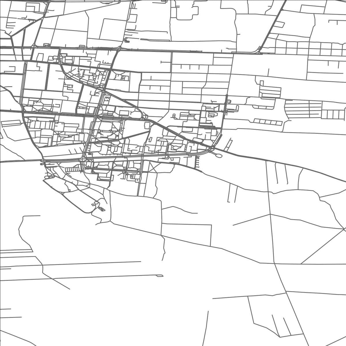 ROAD MAP OF PABIANICE, POLAND BY MAPBAKES