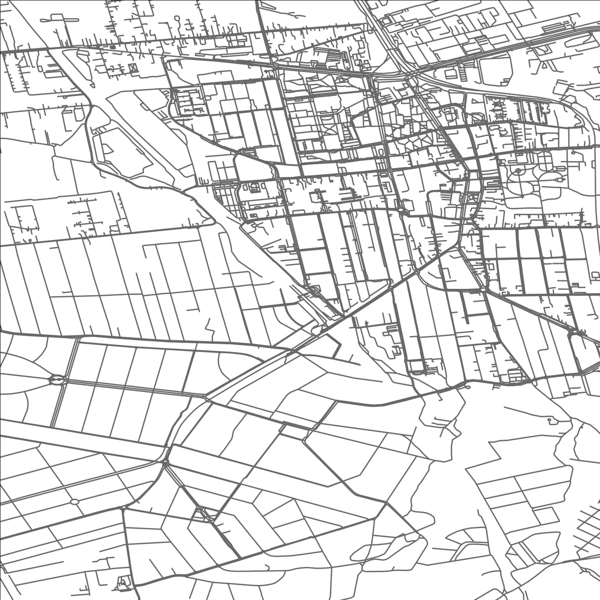 ROAD MAP OF PIASECZNO, POLAND BY MAPBAKES