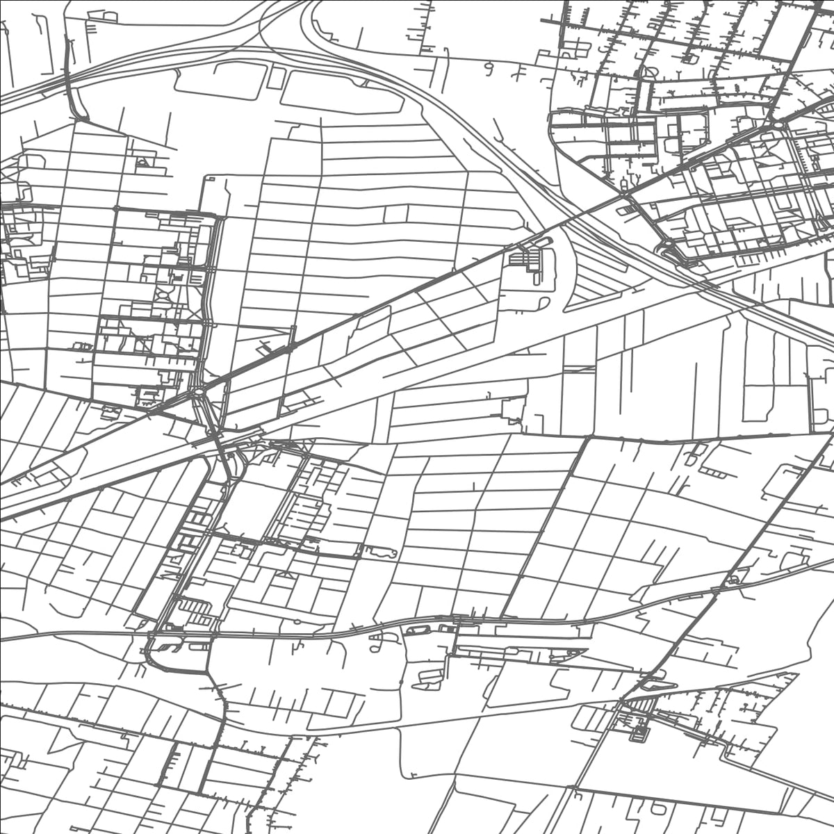 ROAD MAP OF PIASTOW, POLAND BY MAPBAKES