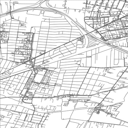ROAD MAP OF PIASTOW, POLAND BY MAPBAKES