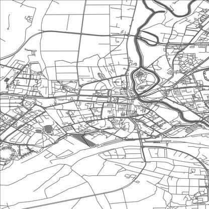 ROAD MAP OF PILA, POLAND BY MAPBAKES