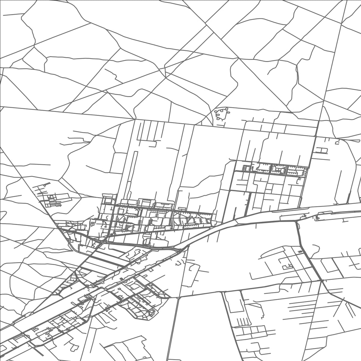 ROAD MAP OF PIONKI, POLAND BY MAPBAKES