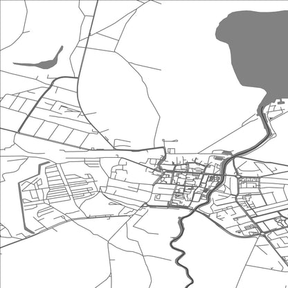 ROAD MAP OF PISZ, POLAND BY MAPBAKES