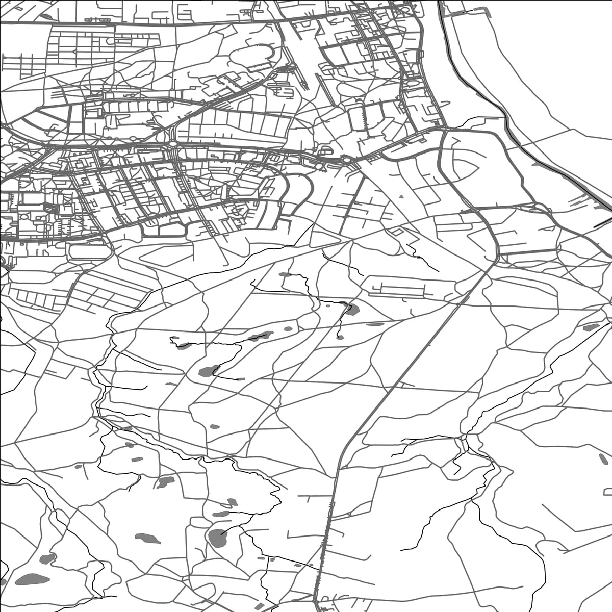 ROAD MAP OF POLICE, POLAND BY MAPBAKES