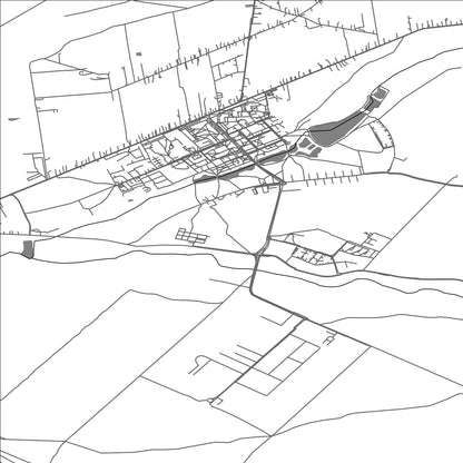 ROAD MAP OF PONIATOWA, POLAND BY MAPBAKES