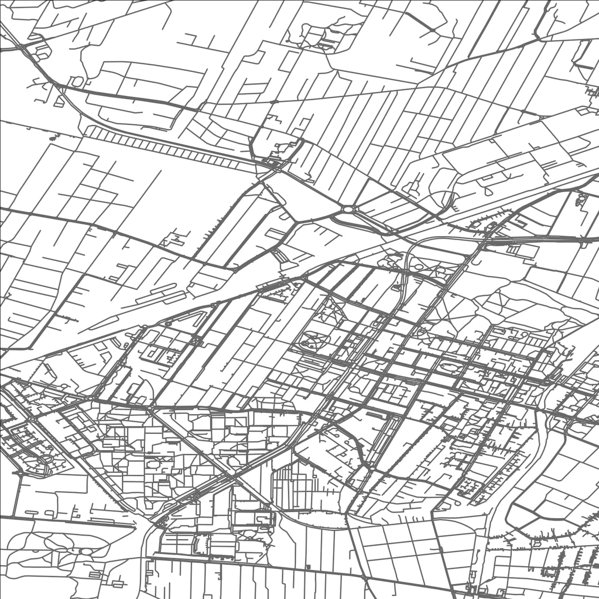 ROAD MAP OF PRUSZKOW, POLAND BY MAPBAKES