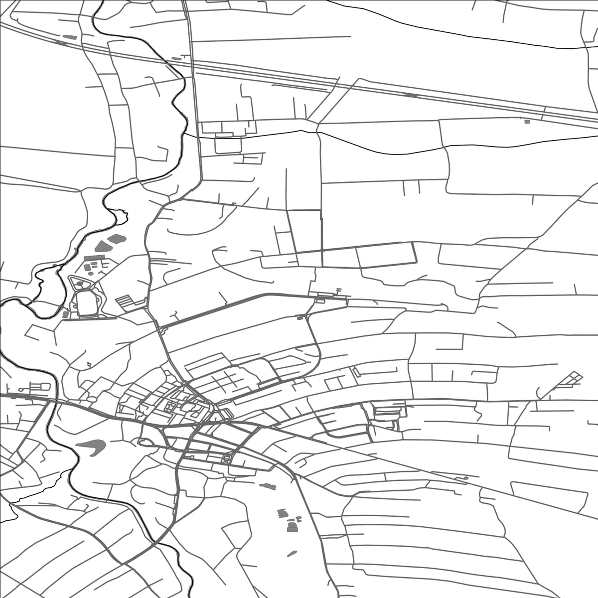 ROAD MAP OF PRZEWORSK, POLAND BY MAPBAKES