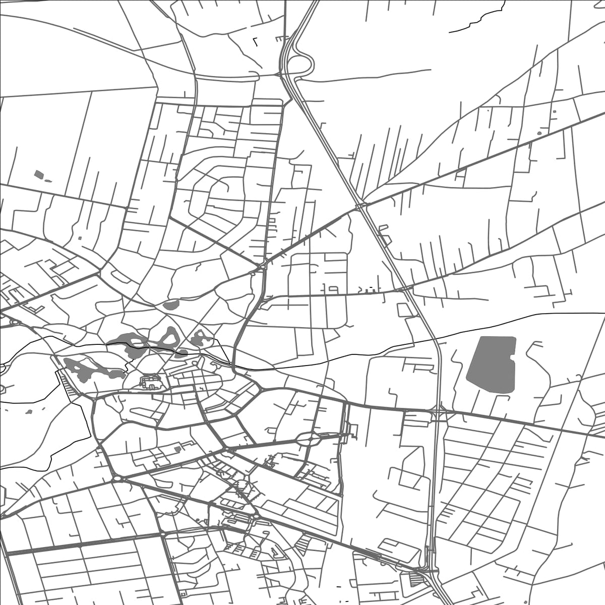ROAD MAP OF PSZCZYNA, POLAND BY MAPBAKES