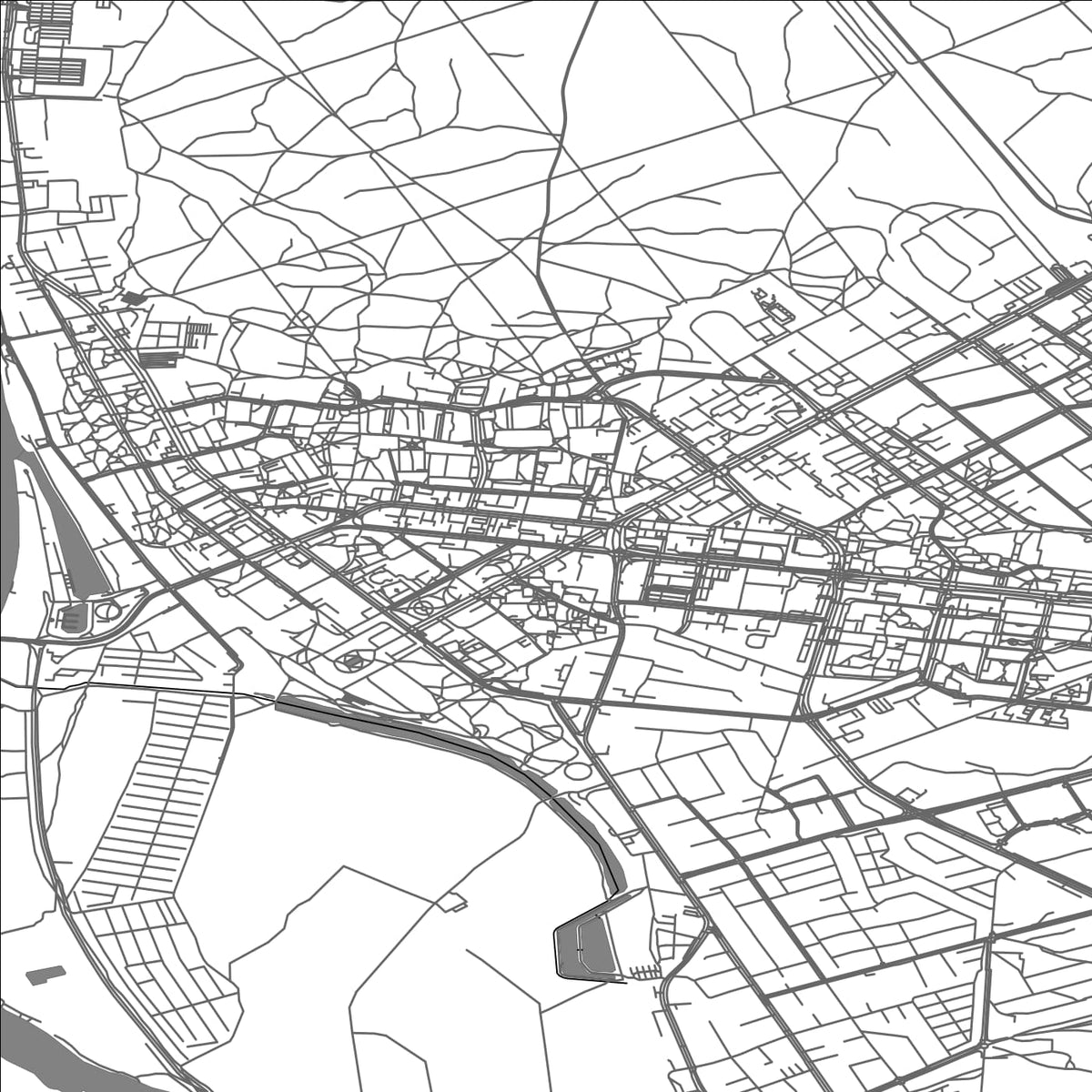 ROAD MAP OF PULAWY, POLAND BY MAPBAKES