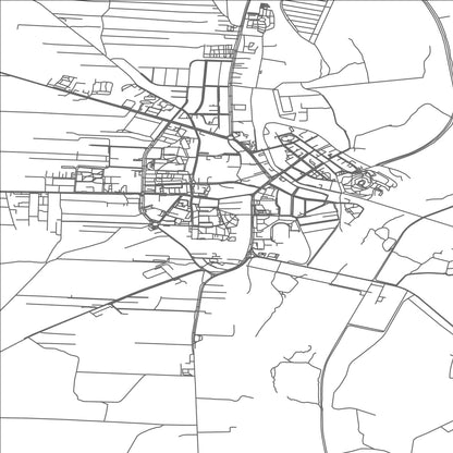 ROAD MAP OF PULTUSK, POLAND BY MAPBAKES