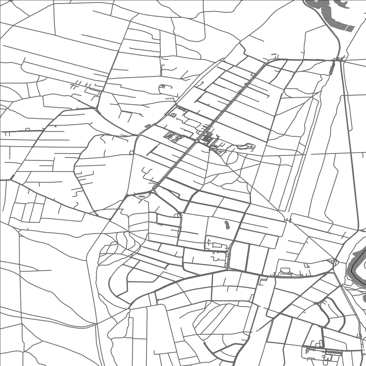 ROAD MAP OF PUSZCZYKOWO, POLAND BY MAPBAKES