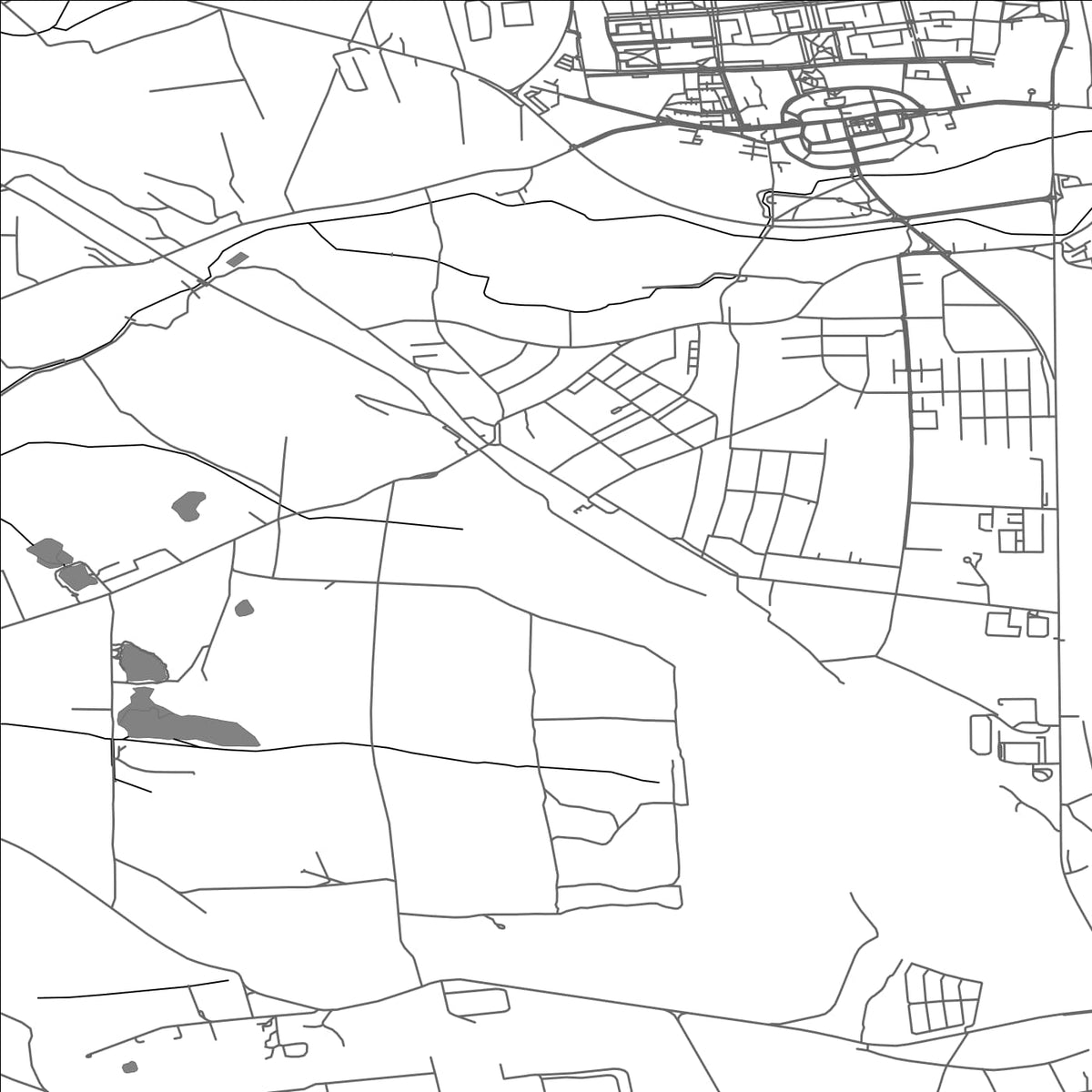 ROAD MAP OF PYSKOWICE, POLAND BY MAPBAKES