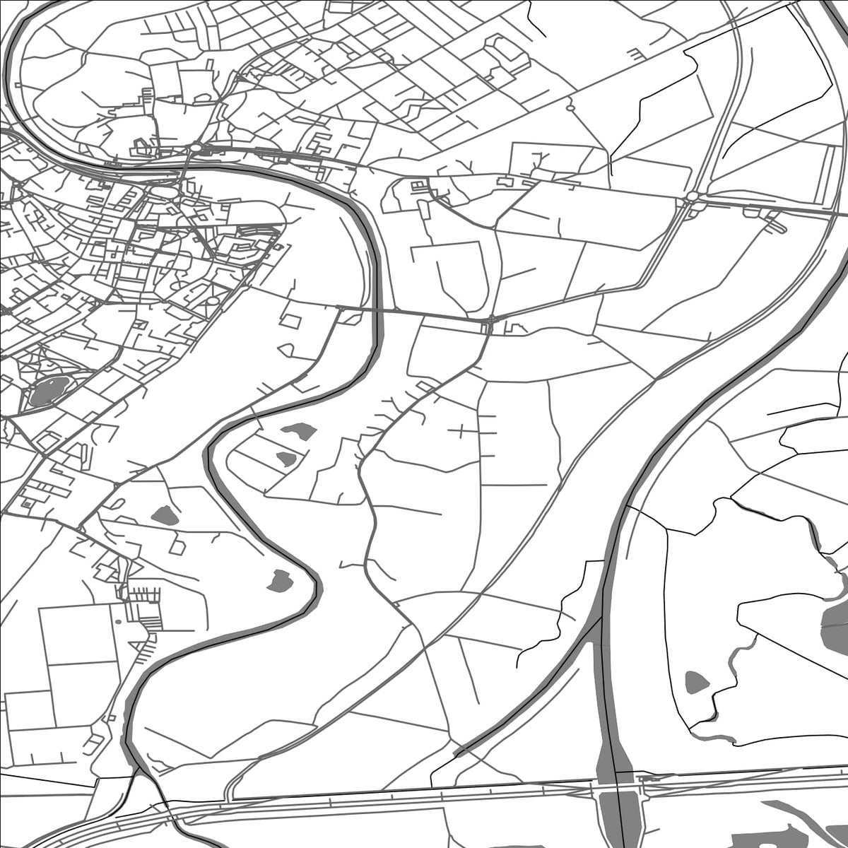 ROAD MAP OF RACIBORZ, POLAND BY MAPBAKES