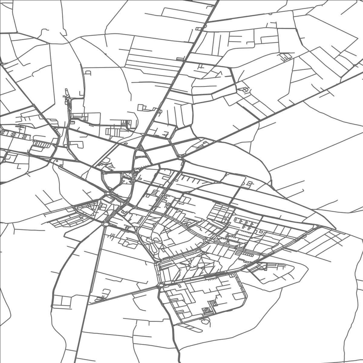 ROAD MAP OF RADOMSKO, POLAND BY MAPBAKES