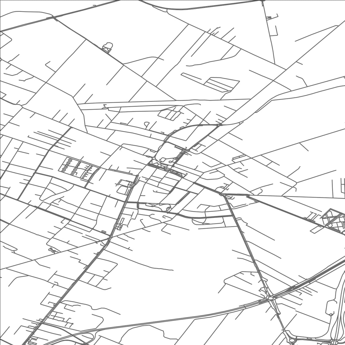 ROAD MAP OF RADZYMIN, POLAND BY MAPBAKES