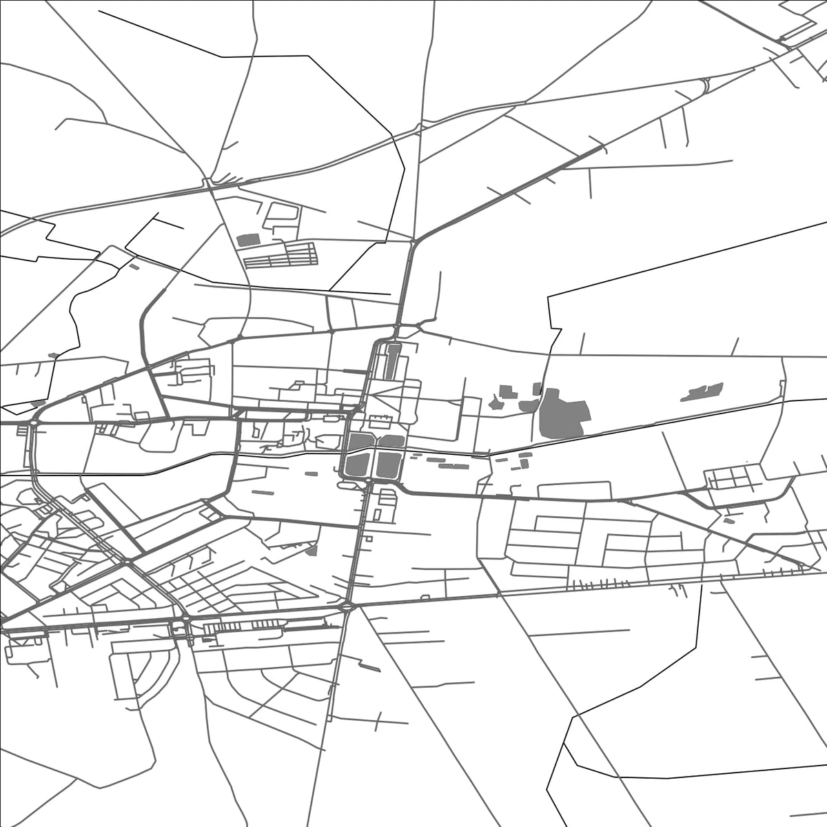 ROAD MAP OF RADZYN PODLASKI, POLAND BY MAPBAKES
