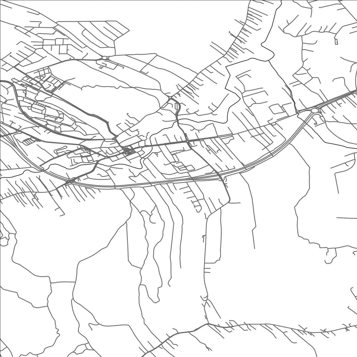 ROAD MAP OF ROPCZYCE, POLAND BY MAPBAKES