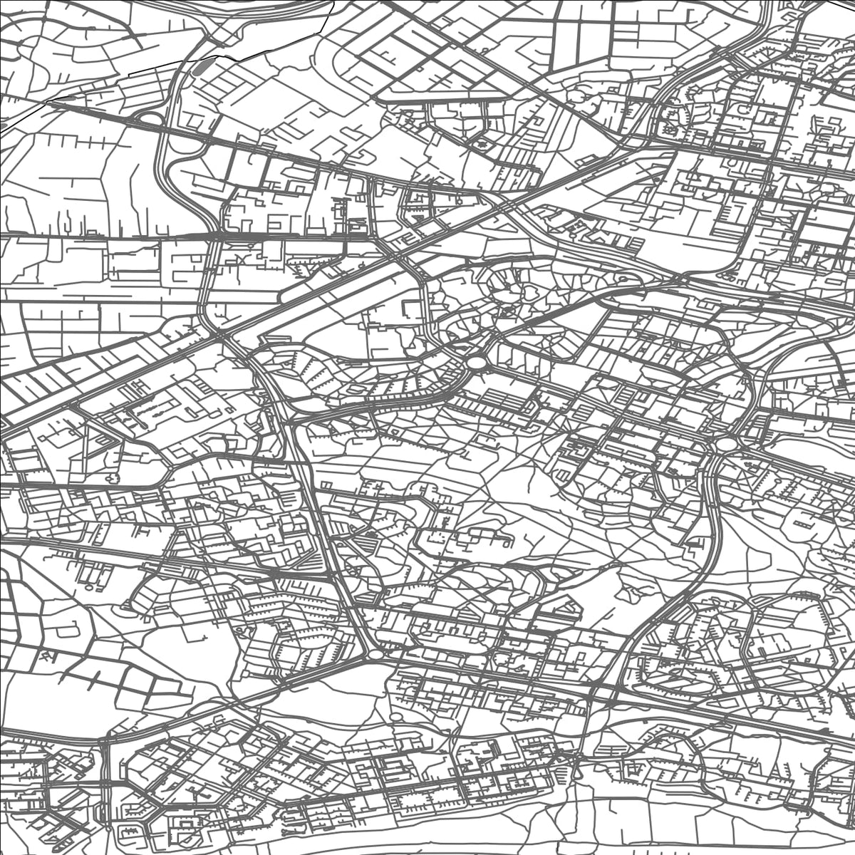 ROAD MAP OF RURY, POLAND BY MAPBAKES
