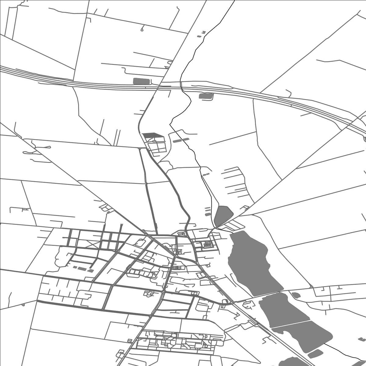 ROAD MAP OF RYKI, POLAND BY MAPBAKES