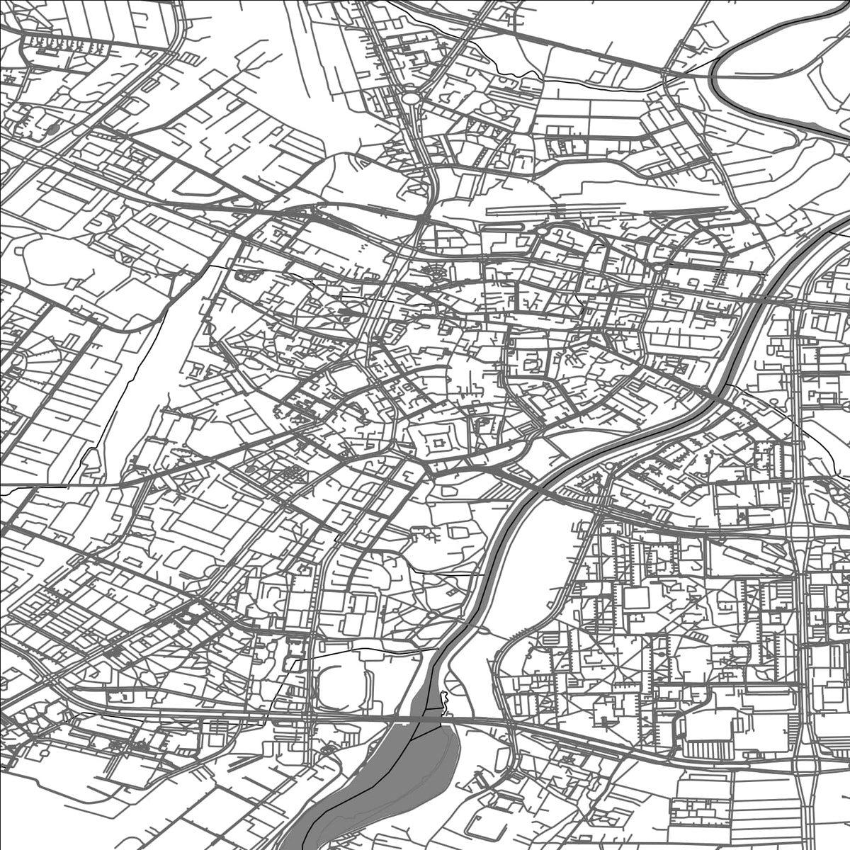 ROAD MAP OF RZESZOW, POLAND BY MAPBAKES