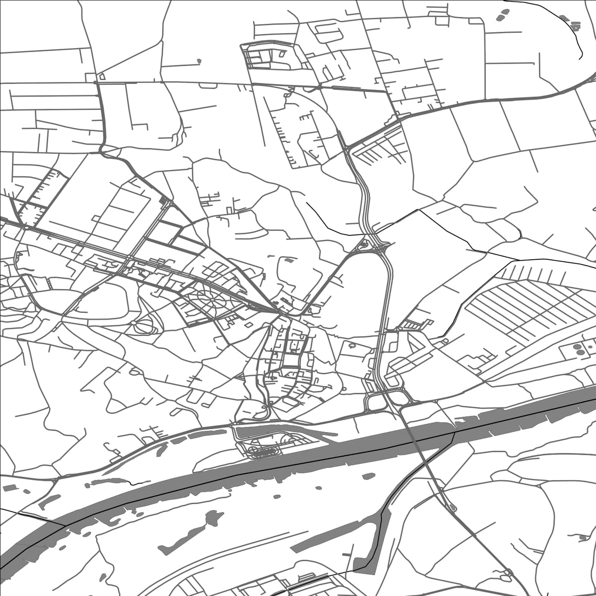 ROAD MAP OF SANDOMIERZ, POLAND BY MAPBAKES