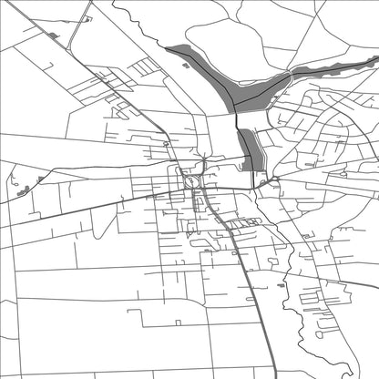 ROAD MAP OF SIEMIATYCZE, POLAND BY MAPBAKES