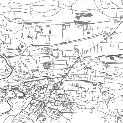 ROAD MAP OF SKAWINA, POLAND BY MAPBAKES