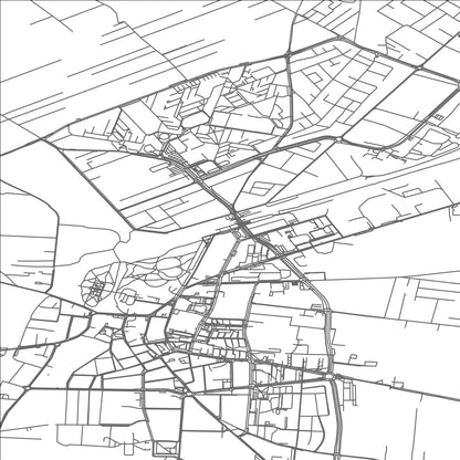 ROAD MAP OF SKIERNIEWICE, POLAND BY MAPBAKES