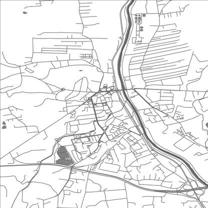 ROAD MAP OF SKOCZOW, POLAND BY MAPBAKES