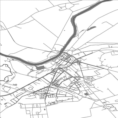ROAD MAP OF SKWIERZYNA, POLAND BY MAPBAKES