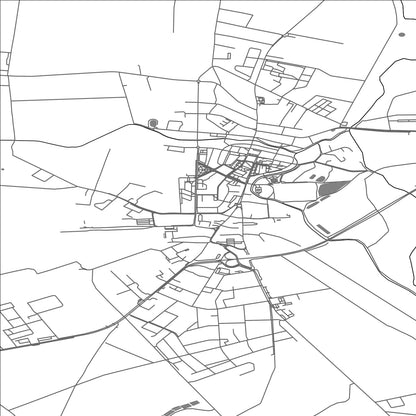 ROAD MAP OF SLAWNO, POLAND BY MAPBAKES