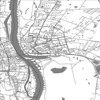 ROAD MAP OF SLUBICE, POLAND BY MAPBAKES