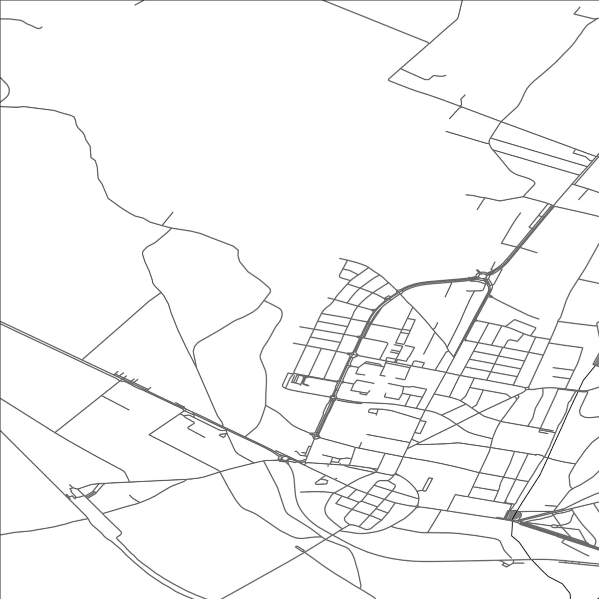 ROAD MAP OF SLUPCA, POLAND BY MAPBAKES