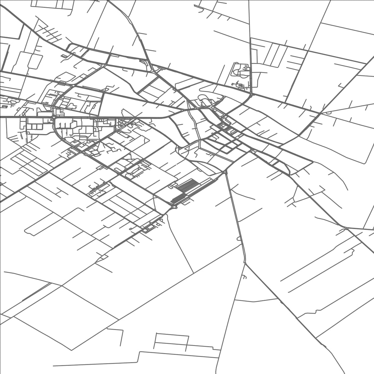 ROAD MAP OF SOKOLOW PODLASKI, POLAND BY MAPBAKES