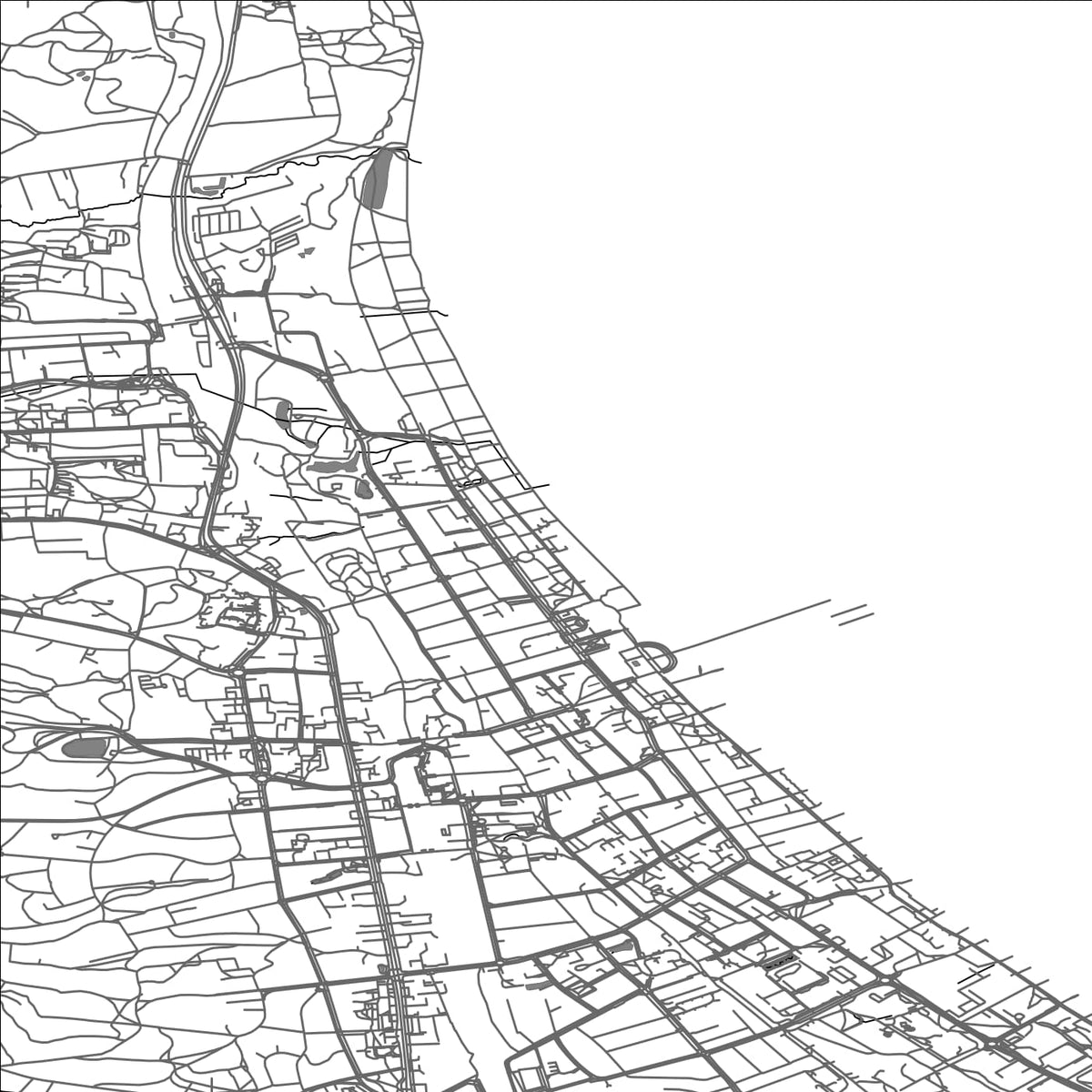 ROAD MAP OF SOPOT, POLAND BY MAPBAKES