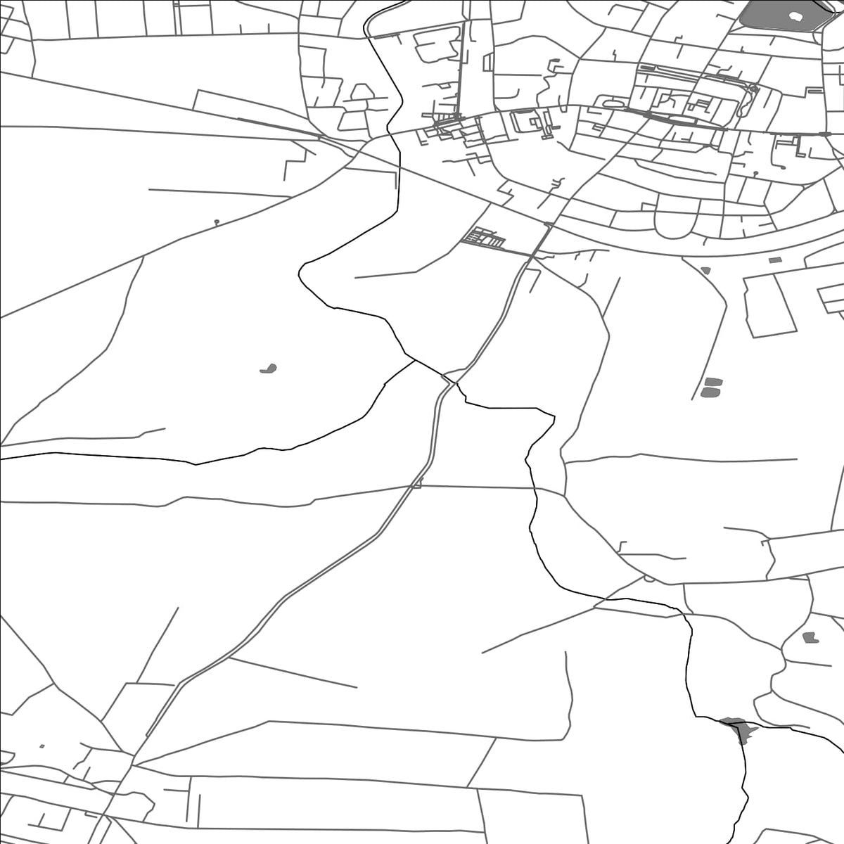 ROAD MAP OF SRODA SLASKA, POLAND BY MAPBAKES