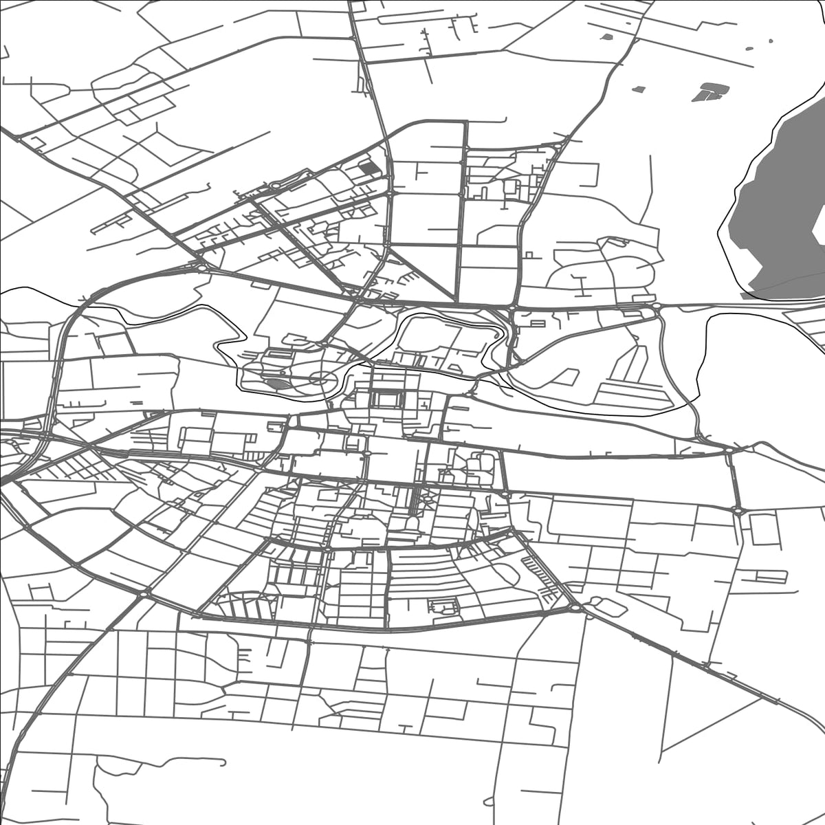 ROAD MAP OF STAROGARD GDANSKI, POLAND BY MAPBAKES