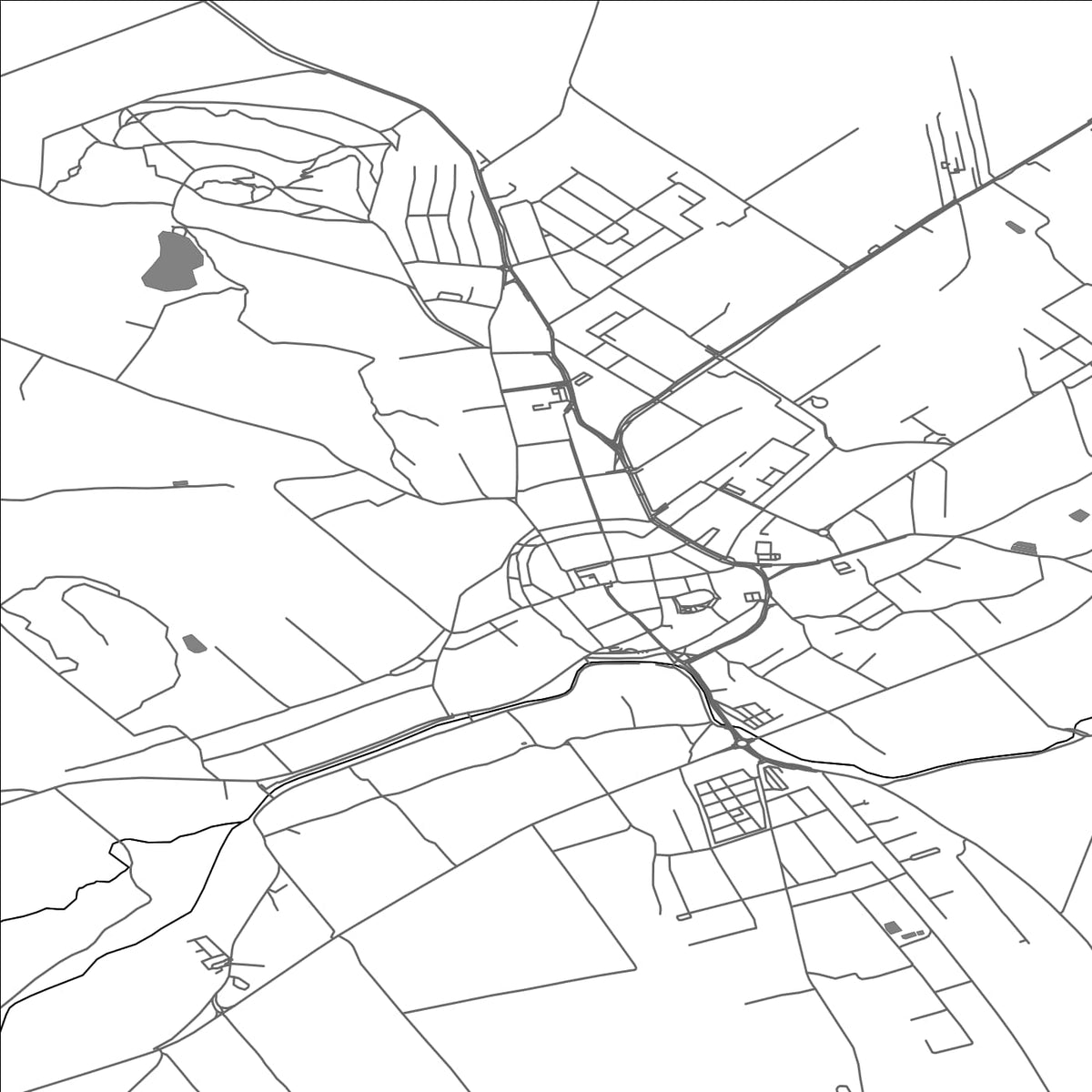 ROAD MAP OF STRZEGOM, POLAND BY MAPBAKES