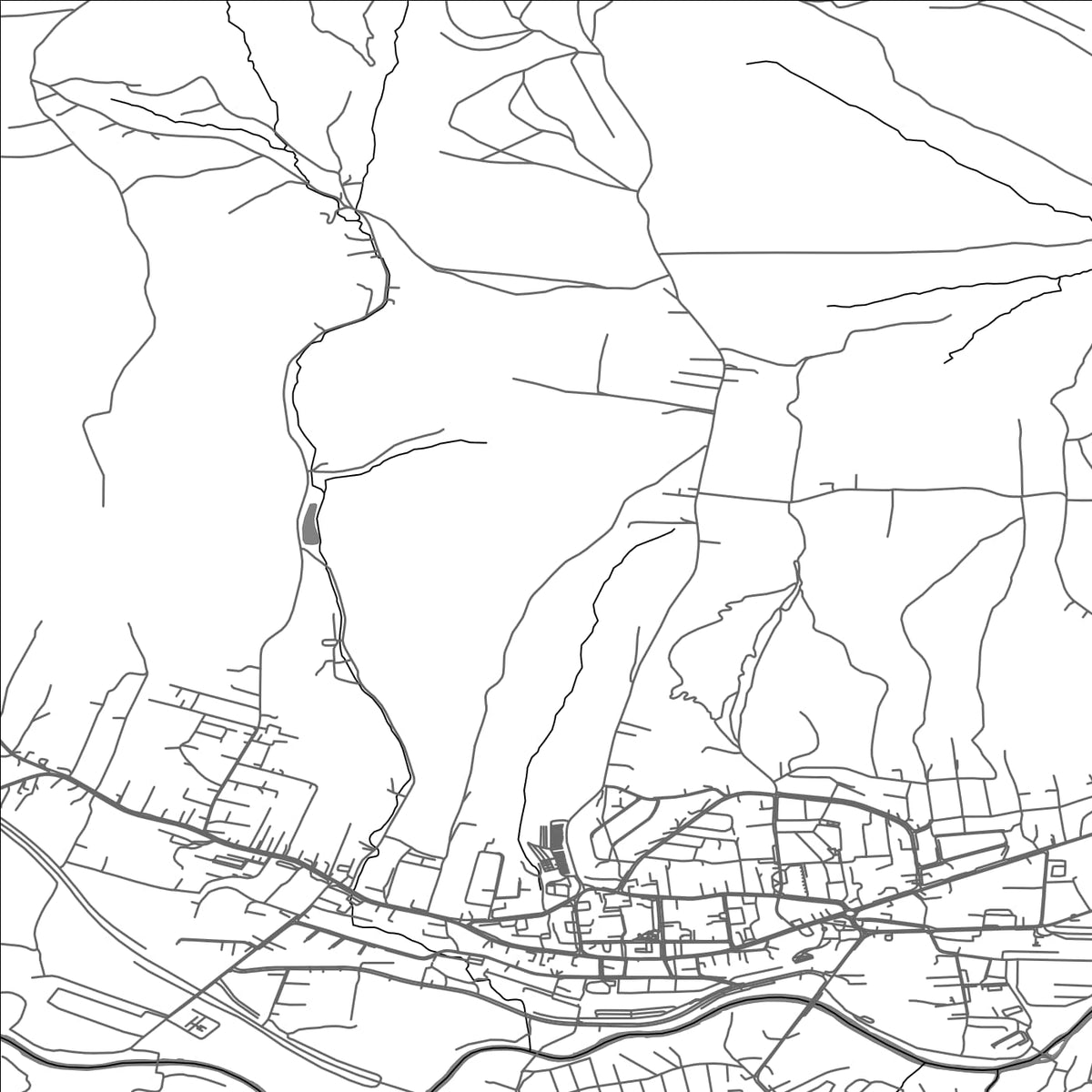ROAD MAP OF STRZYZOW, POLAND BY MAPBAKES