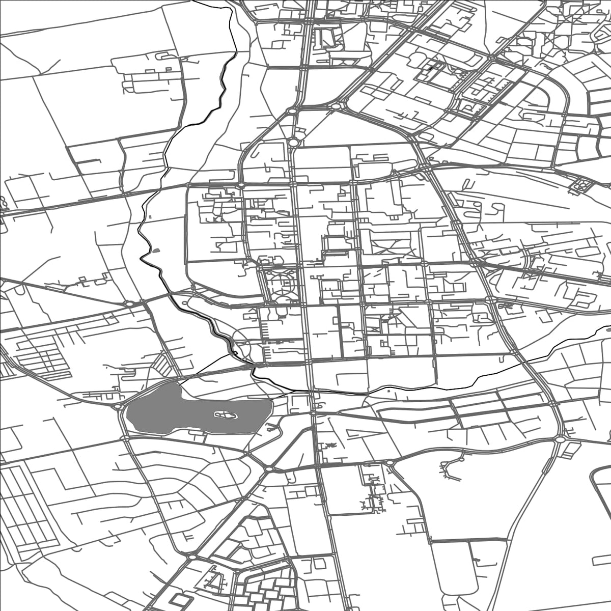 ROAD MAP OF SUWALKI, POLAND BY MAPBAKES