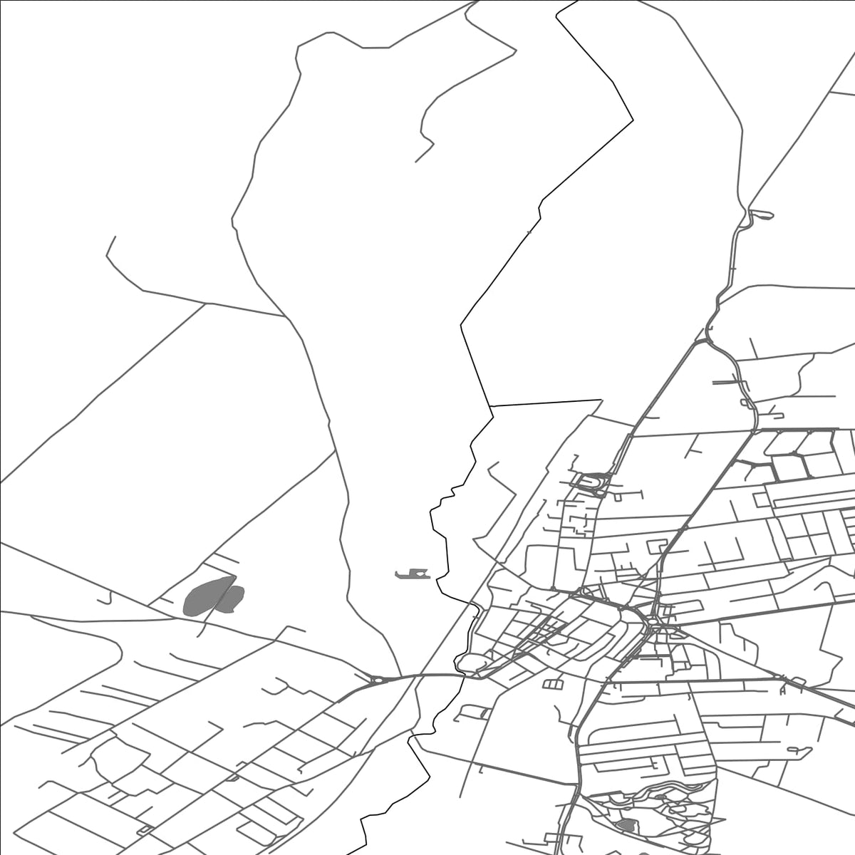 ROAD MAP OF SWIDWIN, POLAND BY MAPBAKES