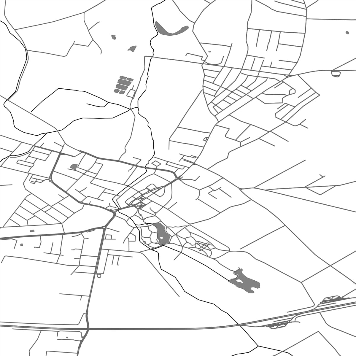 ROAD MAP OF SYCOW, POLAND BY MAPBAKES