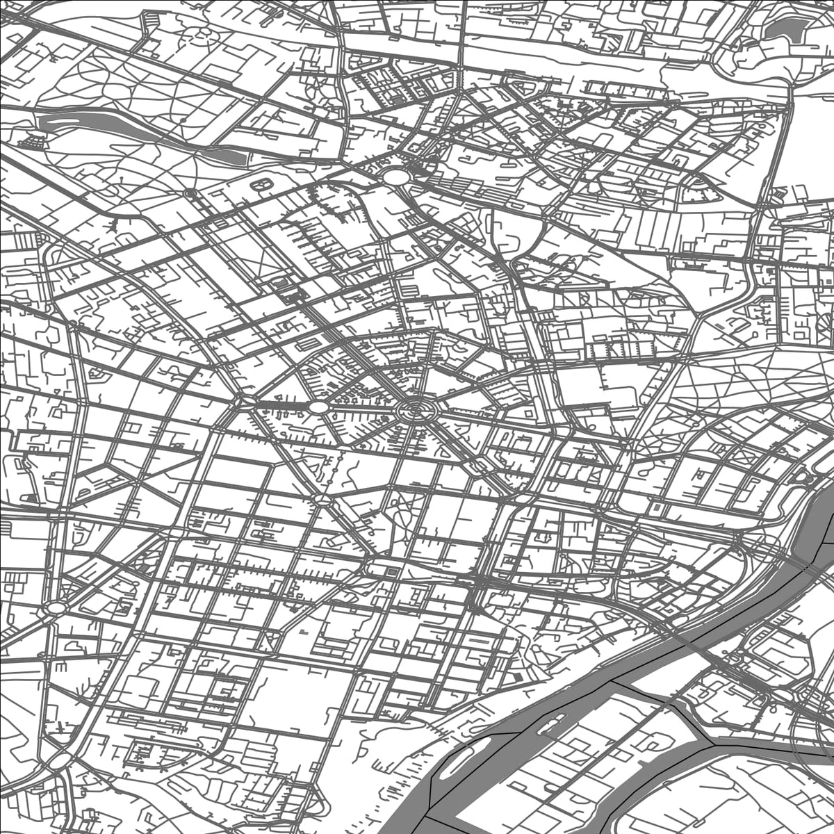ROAD MAP OF SZCZECIN, POLAND BY MAPBAKES
