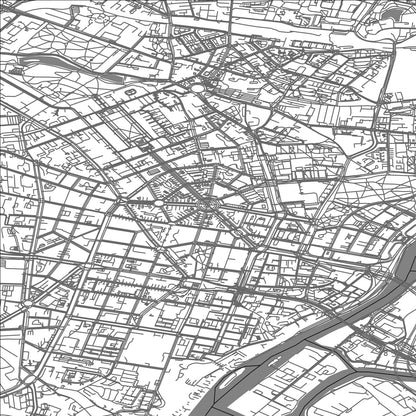 ROAD MAP OF SZCZECIN, POLAND BY MAPBAKES