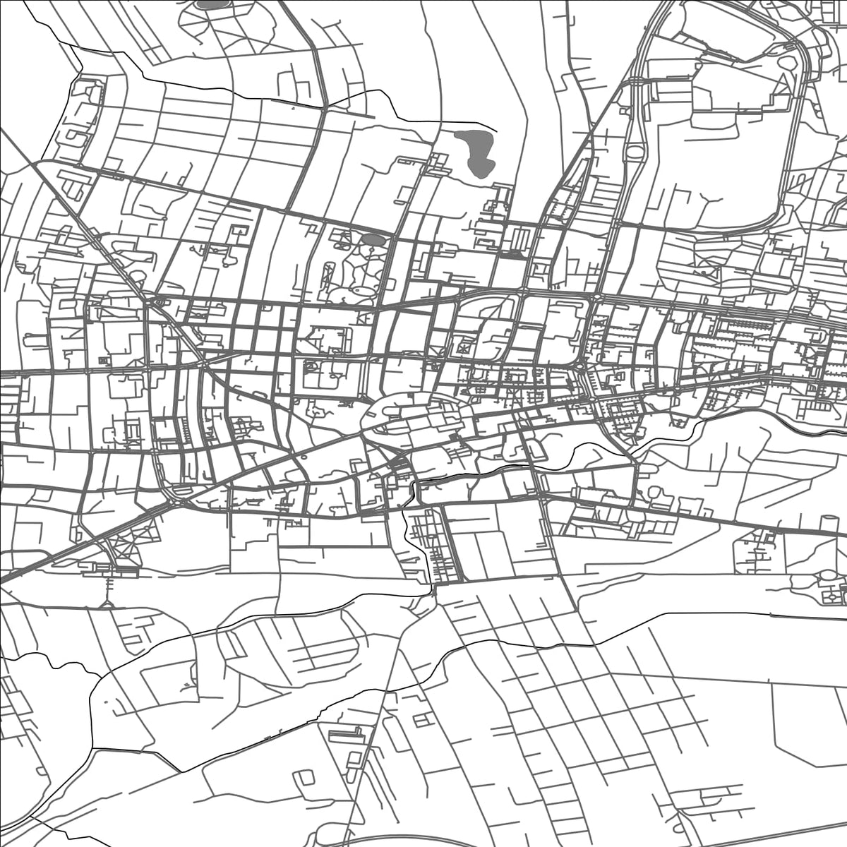 ROAD MAP OF TARNOW, POLAND BY MAPBAKES