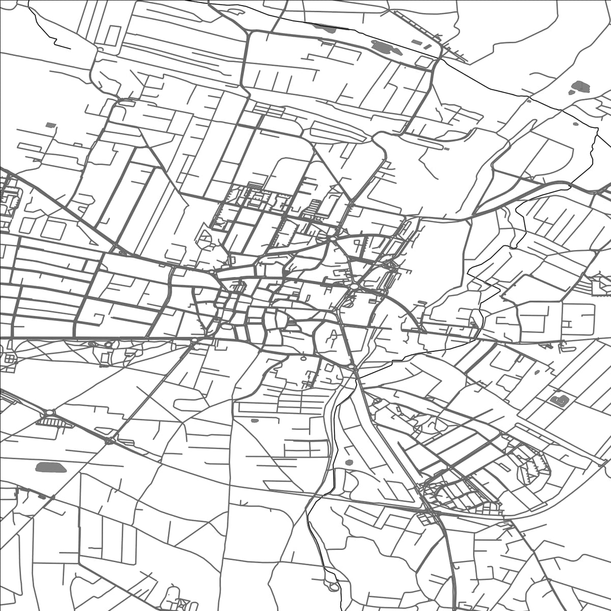 ROAD MAP OF TARNOWSKIE GORY, POLAND BY MAPBAKES