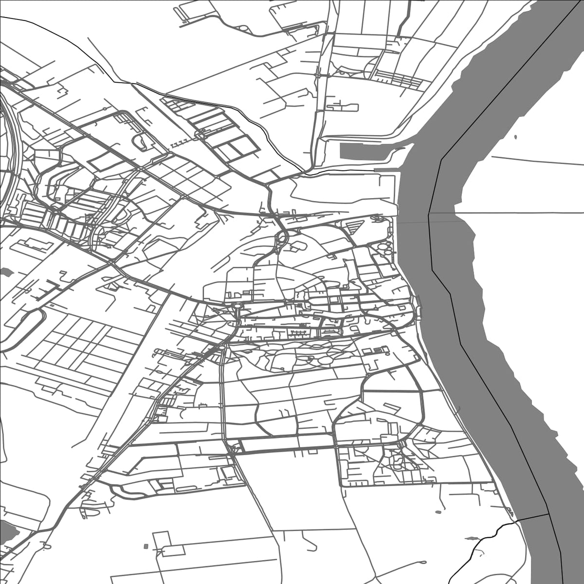 ROAD MAP OF TCZEW, POLAND BY MAPBAKES